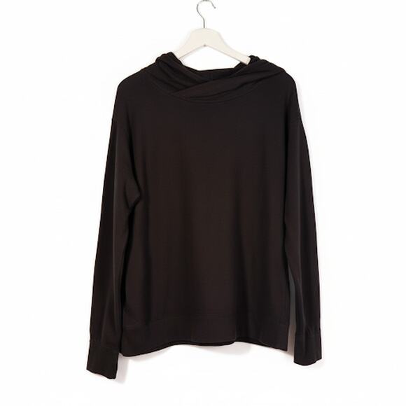 Limitless by The Limited Large Pullover Athleisure L/S Top Modal Black New - Picture 1 of 8